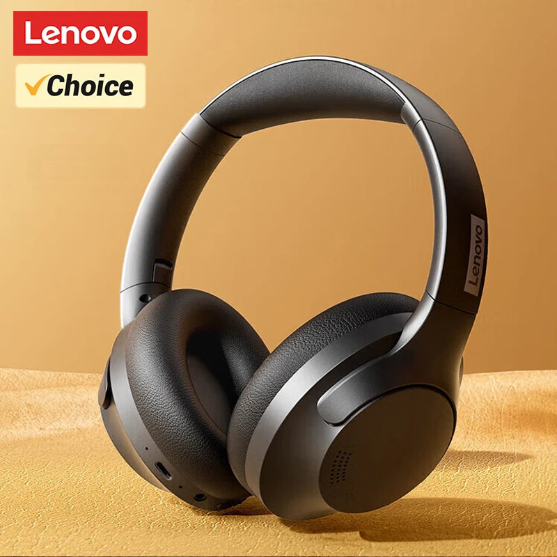 Lenovo Bluetooth, Noise Cancelling Headphones,  Over the Ear Headset, Workout Headphones, Both AUX Wired (detachable) and wireless