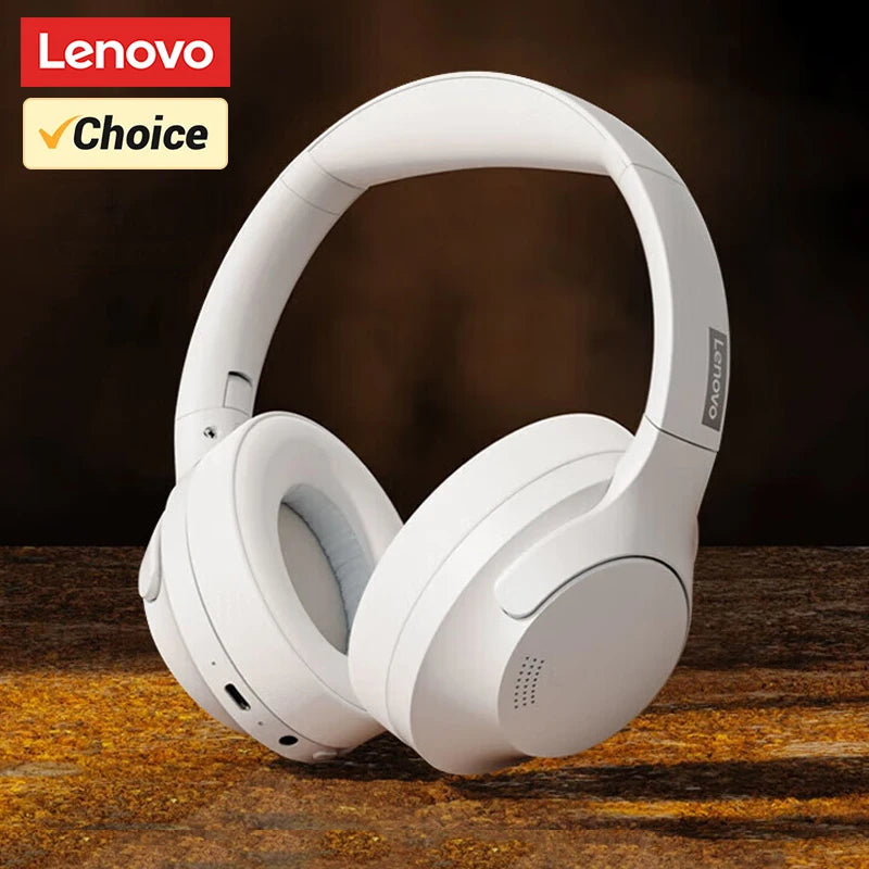 Lenovo Bluetooth, Noise Cancelling Headphones,  Over the Ear Headset, Workout Headphones, Both AUX Wired (detachable) and wireless