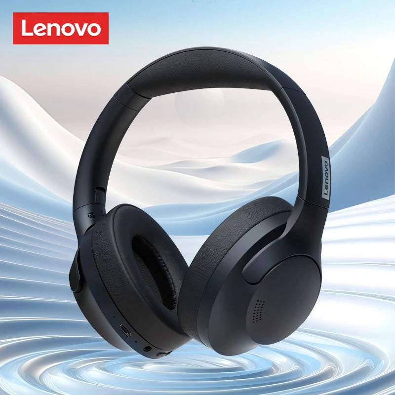 Lenovo Bluetooth, Noise Cancelling Headphones,  Over the Ear Headset, Workout Headphones, Both AUX Wired (detachable) and wireless